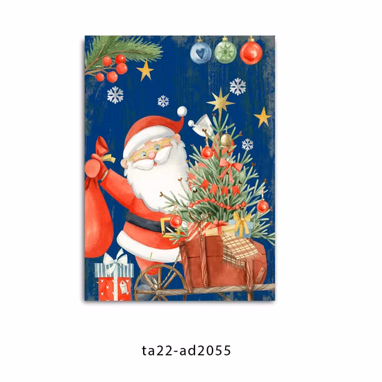 Wholesale Factory Santa Design LED Lights Decorative Painting Wall Art