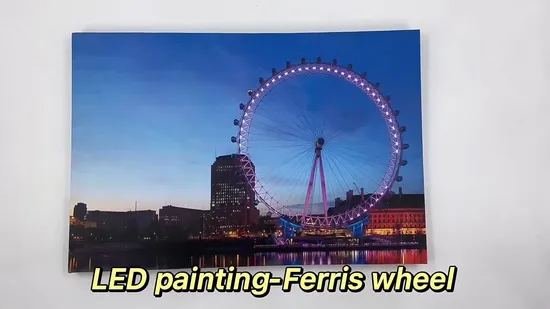 도매 크리스마스 LED 라이트 업 맞춤형 캔버스 인쇄 벽 예술