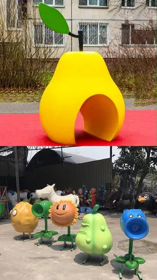 도매 정원 야외 장식 수지 섬유유리 유럽 4계절 날개 레이디